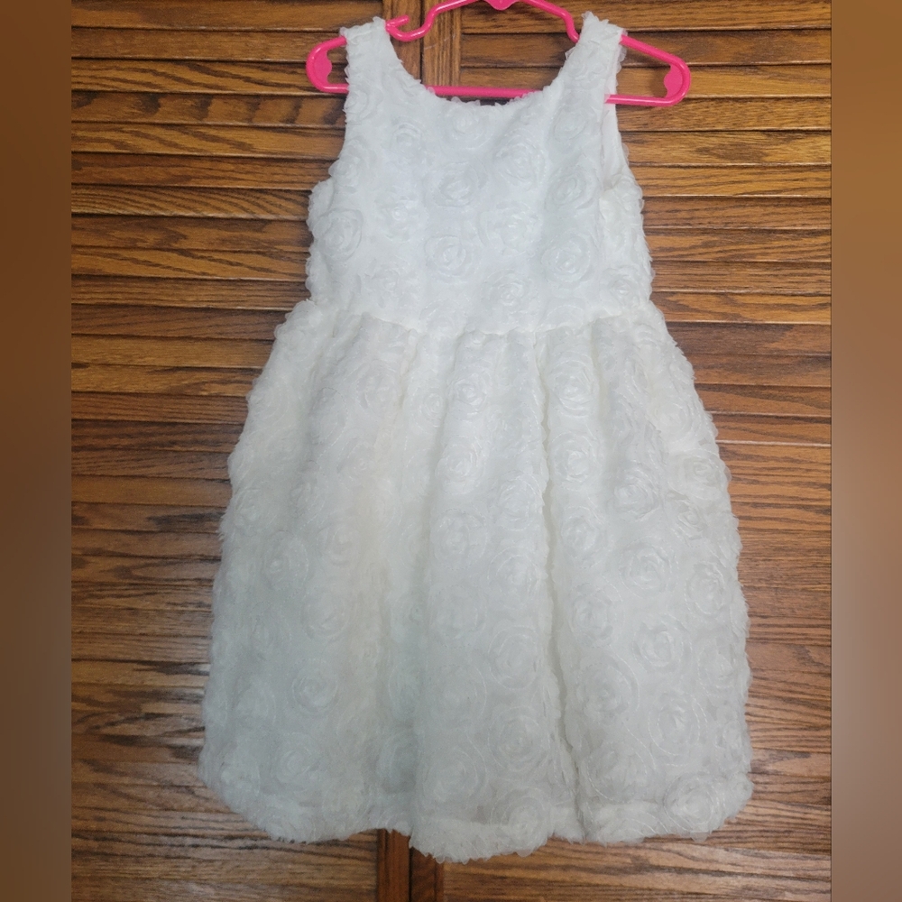Janie And Jack NWT Elegant White Floral Kids Dress Size 3‎ Flower Girl
